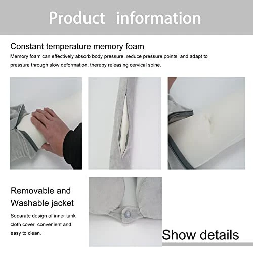 Travel Pillow-Twist Memory Foam Neck Pillow Support Pillow, Used for Neck,