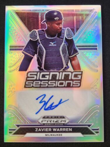 2021 Prizm Draft Picks - Zavier Warren - Signing Sessions Auto #SS-ZW - Brewers - Picture 1 of 2