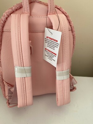 Loungefly Disney Millennial Light Pink Sequin Mini Backpack 