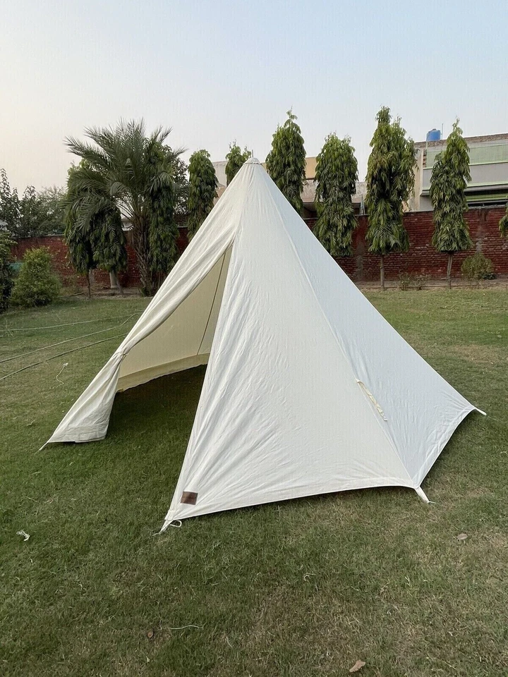 Tienda medieval cónica 3M color natural a prueba de agua para camping larp recreación Foto 3 de 4