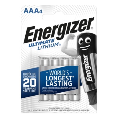 4x Batterien LR03 Micro AAA Energizer Ultimate Lithium im 4er-Blister