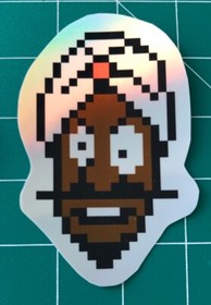 Juego de 4 calcoman&iacute;as brillantes de vinilo hologr&aacute;fico Mike Tyson Punch Out NES