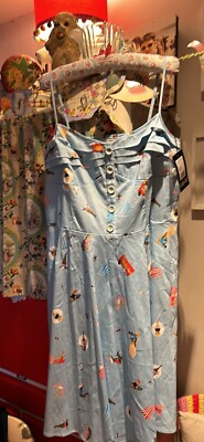 COLLECTIF SZ 20(3XL) FAIRY RIVIERA SWING DRESS BNWT GORGEOUS | eBay UK