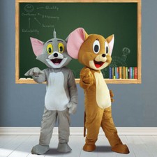 Mascot Costume Tom and Jerry Halloween Xmas Party Fancy Dress Adult Outfit Gift