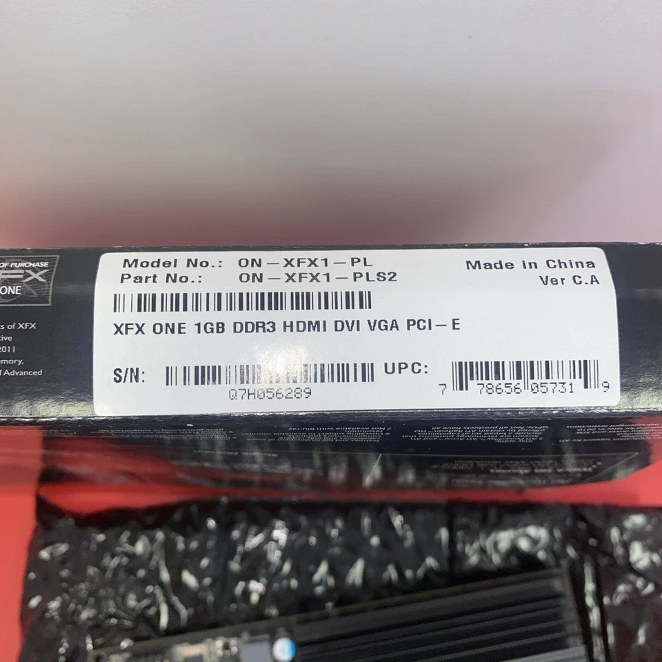 XFX ON-XFX1-PL XFX One DDR3 1GB HDMI Video PCIe Graphics Card small PCI plate - Image 4 of 4