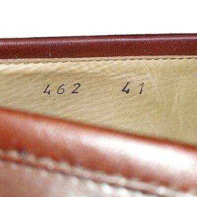 Lane Crawford Men 41/8 Made In Italy Brown Leather Italian  display picture 3