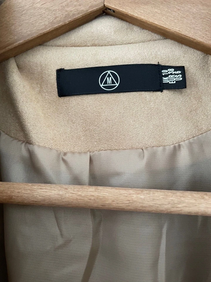 Misguided camel suede jacket. New without tags. Size 10. - Image 2 of 2