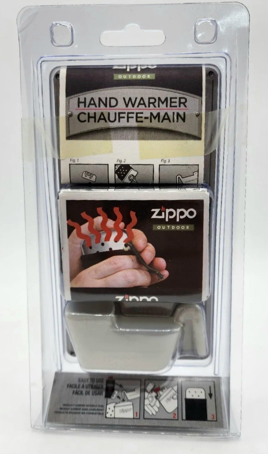 *NEW*Zippo 12-Hour Black Refillable Hand Warmer. Lighter fluid- flameless burner