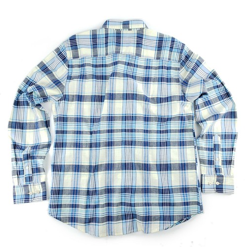 New Crown & Ivy Lot of 2 $110 Button Front Dress Shirts Blue Plaid Large - Picture 5 of 9