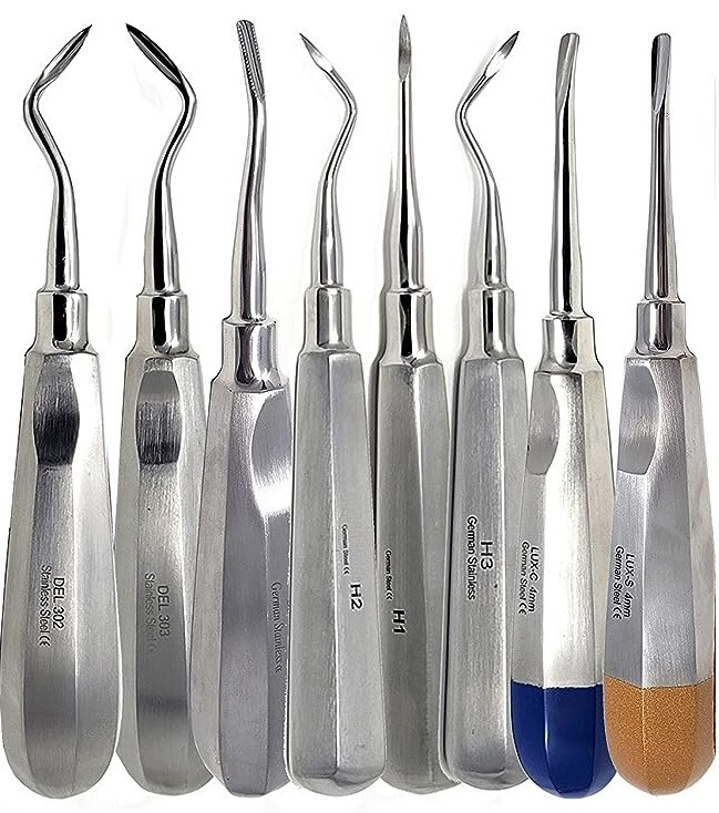 Set Of 3 Dental Elevators (#78, 79, 80) - Stainless Steel Surgical Extraction Instruments
