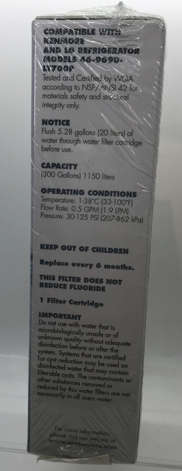 3X APF1400 Compatible Refrigerator Water Filter, LG LT700P, ADQ36006101, 46-9690 - Image 2 of 4