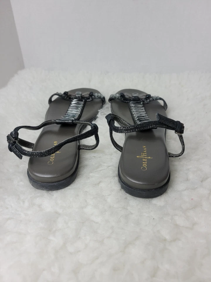 Cole Haan Colab Wemens Size 7.5 Sandals Crystal Bow Bling Ankle Strap - Image 4 of 4