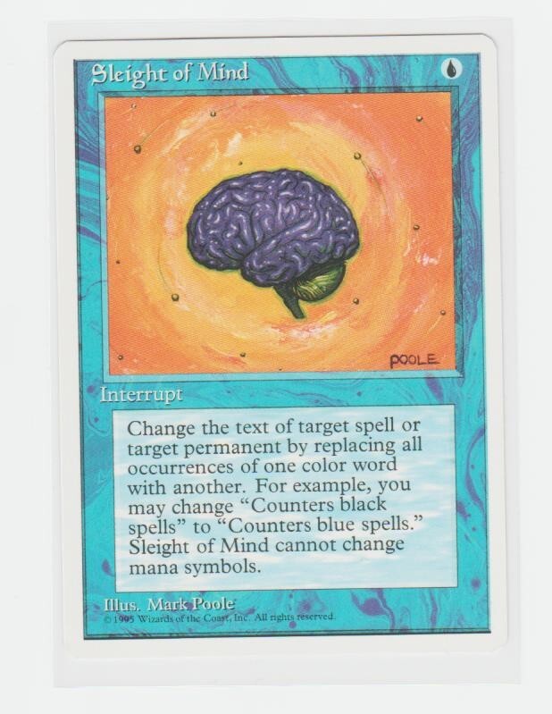 Magic the Gathering ~ MTG ~ 1x Sleight of Mind ~ Fourth Edition ~ M/NM