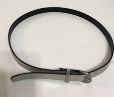 Kenneth Cole Reaction White Silver Woman Thin Fashion Belt