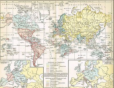 Karte Verteilung Der Staatsformen Auf Der Erde 15 Original Graphik Ebay