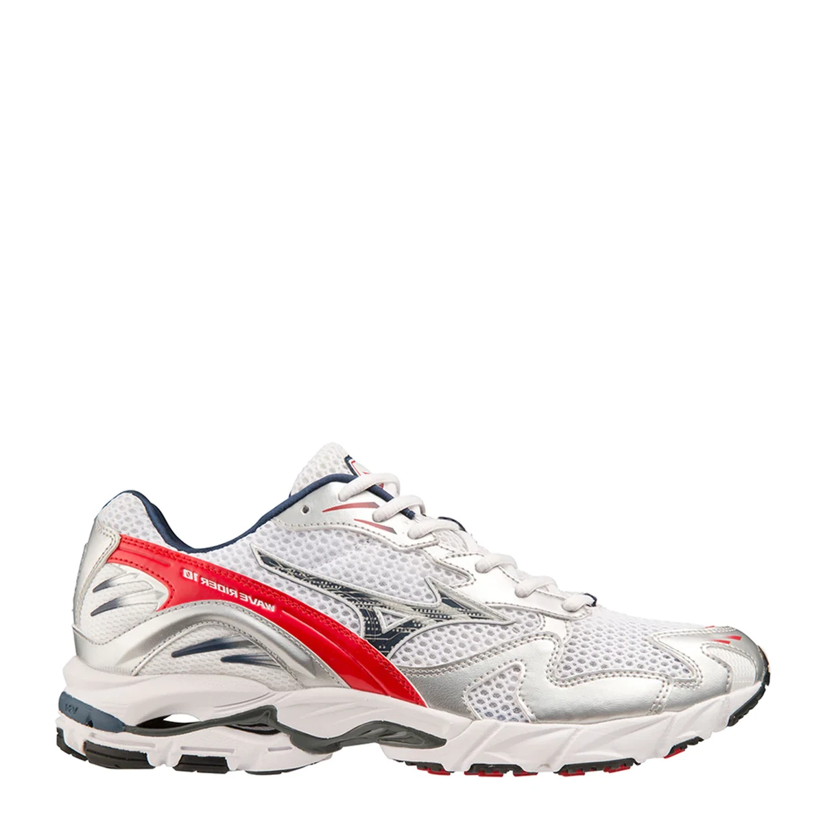 Mizuno Wave Rider 10 Premium White/Insignia Blue/High Risk Red | eBay