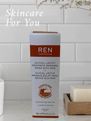 Ren Clean Skincare Glycol Lactic Radiance Renewal Mask with AHA 50ml