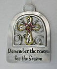 ATOP Remember the reason for the season cross Tidings CHRISTMAS ORNAMENT Ganz — photo 2