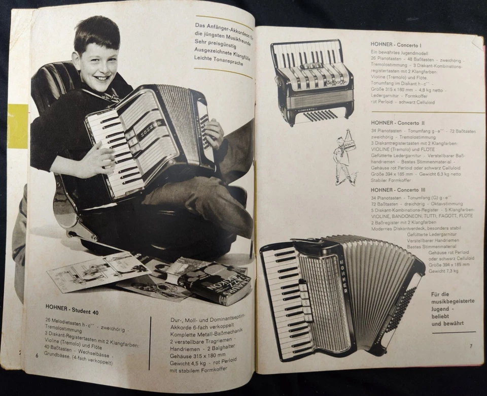 HOHNER ACCORDION & Musical instruments ADVERTISING BOOKLET 1966 GERMANY - Image 3 of 4