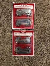 300 Christmas steel Ornament Hooks Tree Hangers Metal Wire silver large Lot 2.25