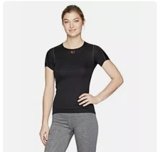Pearl Izumi Women's W Transfer Short Sleeve Baselayer Tops, Black, X-Large