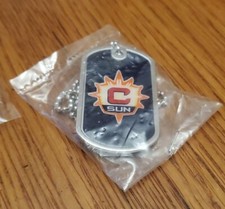 Connecticut Sun Womens Basketball WNBA team logo metal dogtag Ballchain necklace