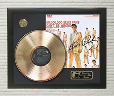 Elvis Presley Framed wood Reproduction Signature LP Record Display. 01