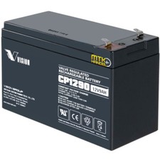 VISION CP1290 12V 9Ah AGM Blei Akku Batterie kompatibel 7Ah 7,2Ah 9,5Ah USV
