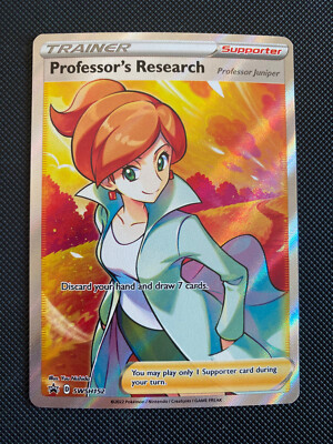 Professor's Research Juniper SWSH152 Holo Black Star Sword Shield Pokemon
