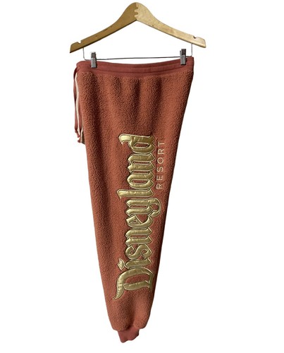Disneyland Resort Spirit Jersey Blush Pink And Gold Spell Out Lounge Pants -M - Picture 3 of 5