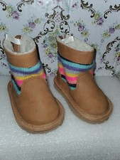 Gap Girls Size 5 Faux Suede Boots Fur Lined
