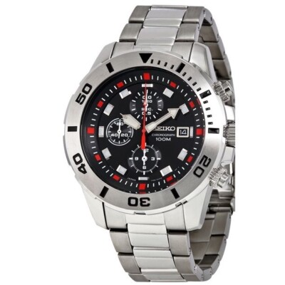 Seiko Neo Sports Chronograph 100m Stainless Steel Men's Watch