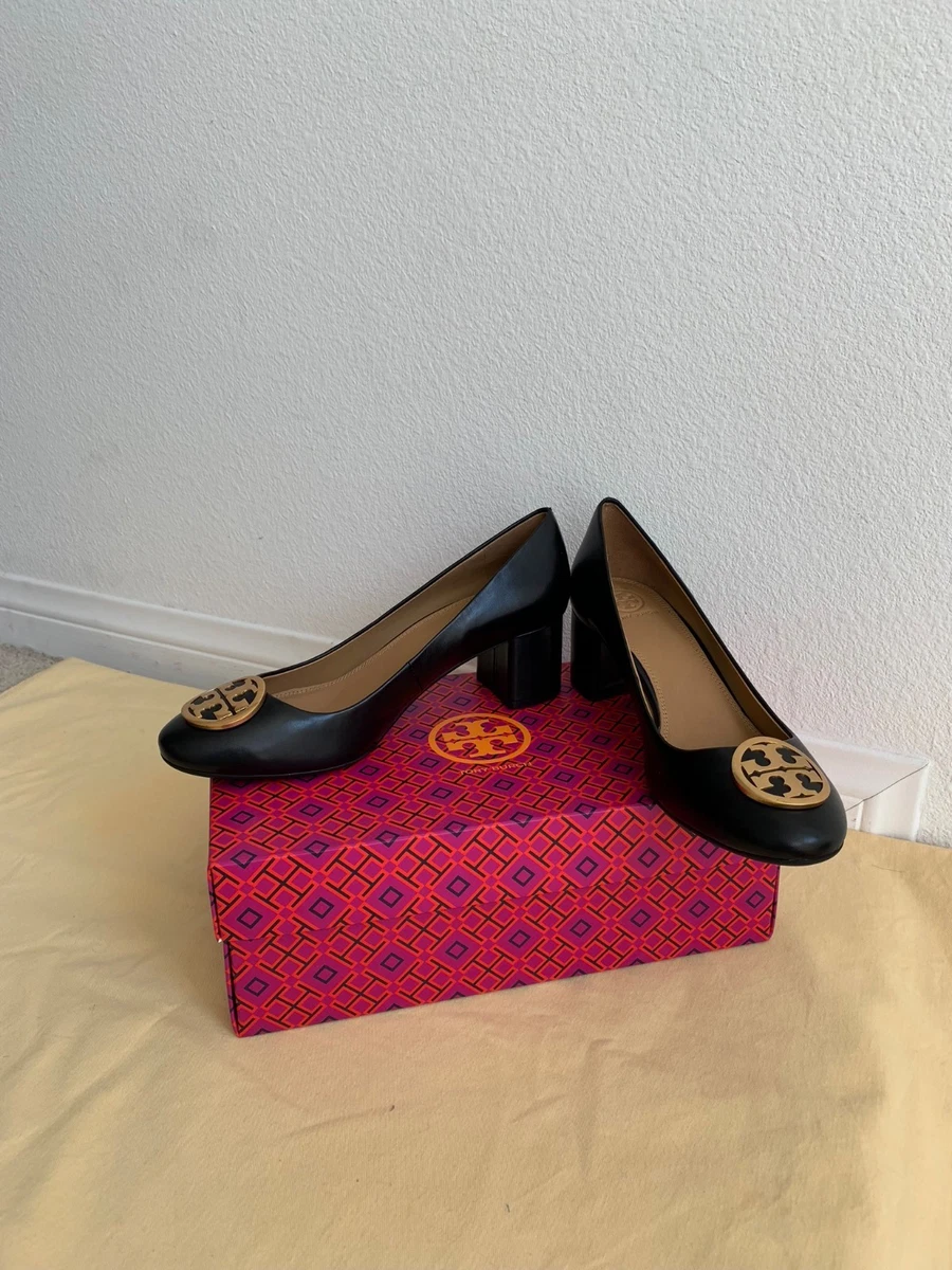 NIB TORY BURCH Black Benton 50mm Nappa Leather Pump CHOOSE YOUR SIZE