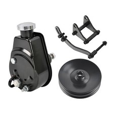 Keyway Power Steering Pump W Mounting Bracket Double Groove Pulley For Sbc