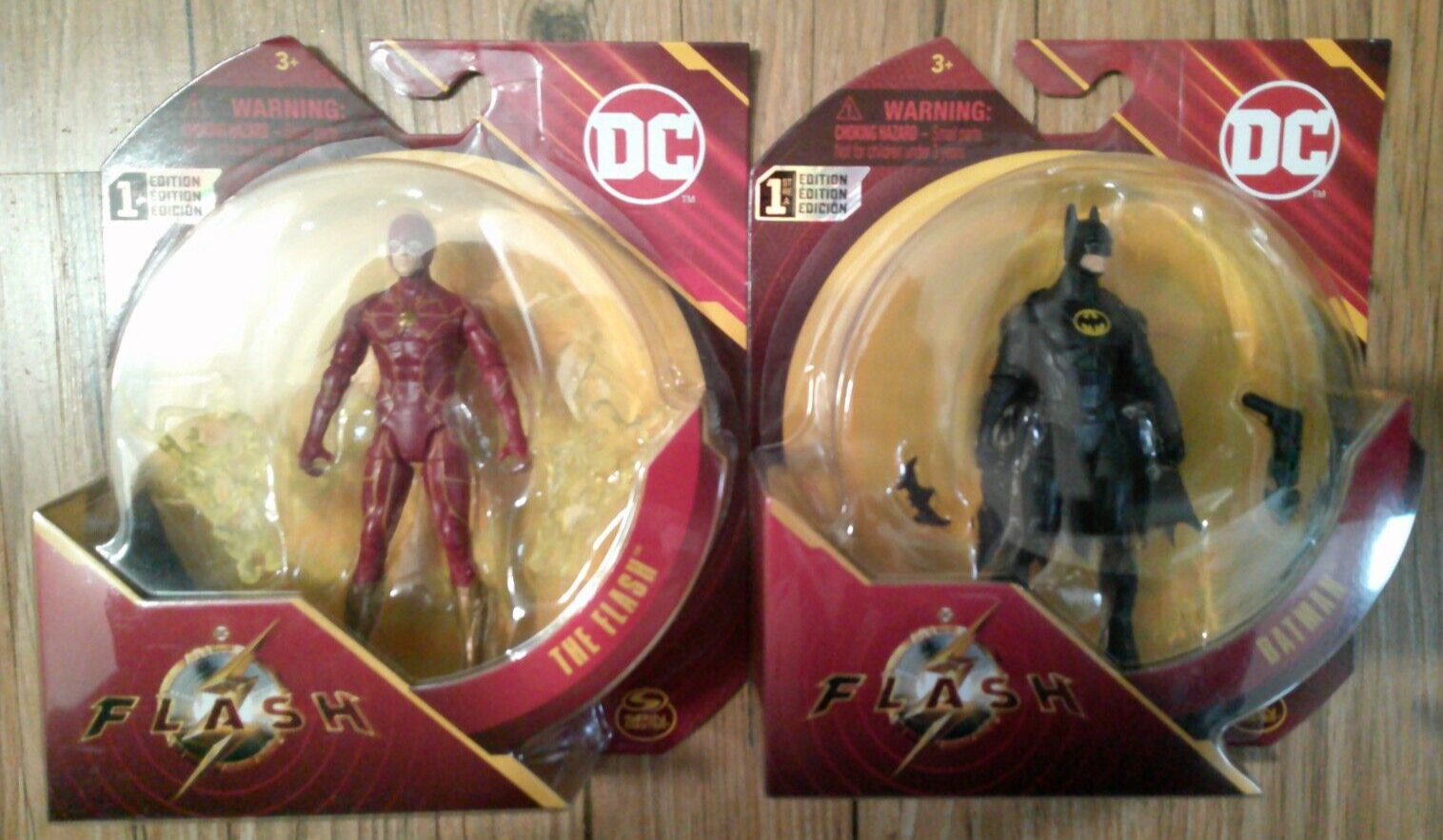 SpinMaster DC Superhero Flash & Batman 1st Ed 4-Inch Action Figures  
