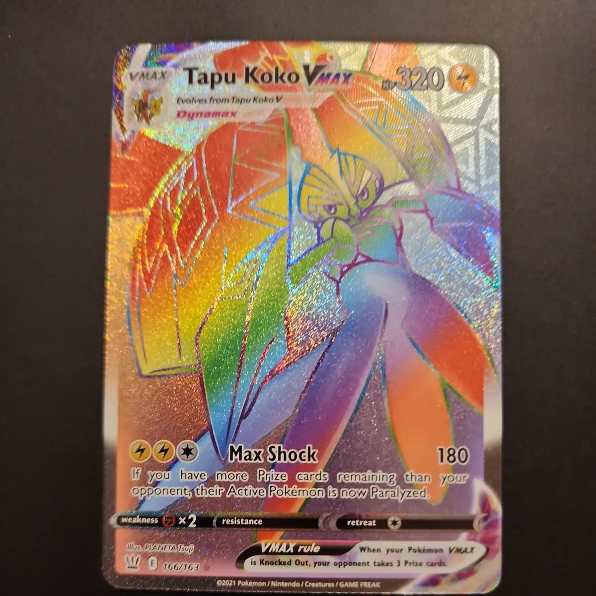 Tapu Koko VMAX (Rainbow Rare) - 166/163