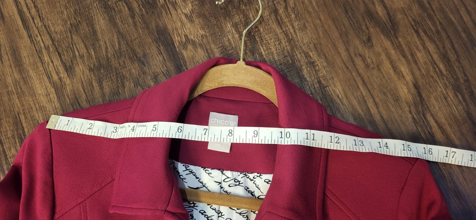 Chico's Solid Red Ponte Jacket Size 8/10 Chico Si… - image 10