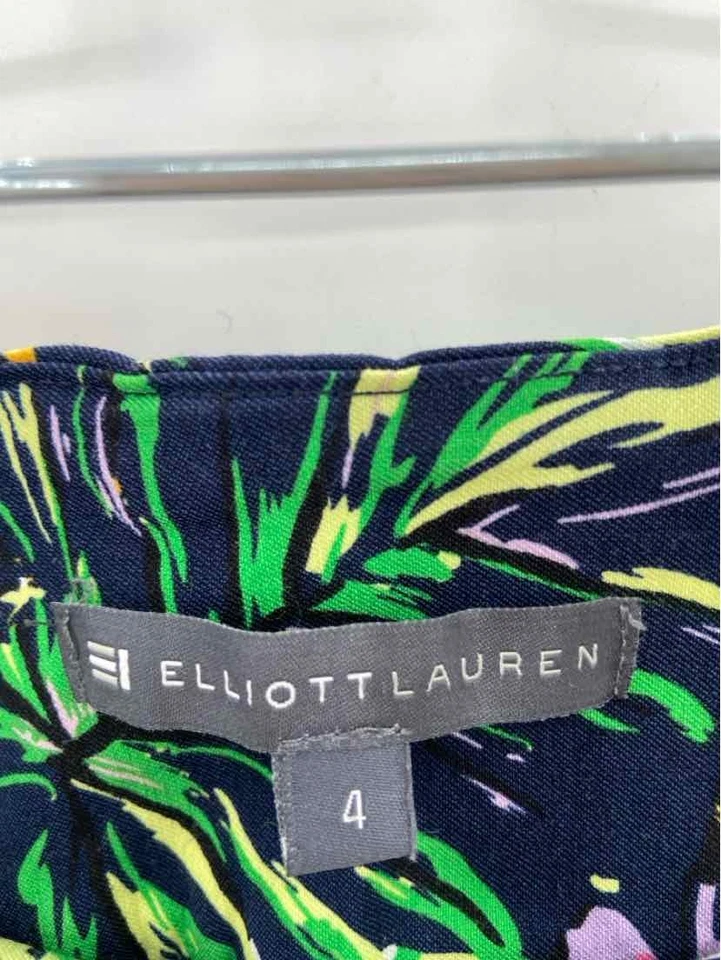Pantalones de segunda mano Elliott Lauren azul marino talla 4 florales multicolores Foto 3 de 3