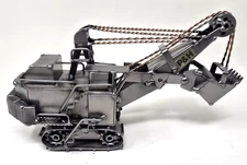 P&H Gray Metal Steam Shovel Toy Construction Detailed Brass?