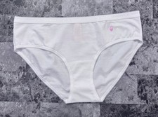 NWT VICTORIA'S SECRET M WHITE PINK HEART PICOT VINTAGE RARE HIPHUGGER PANTIES