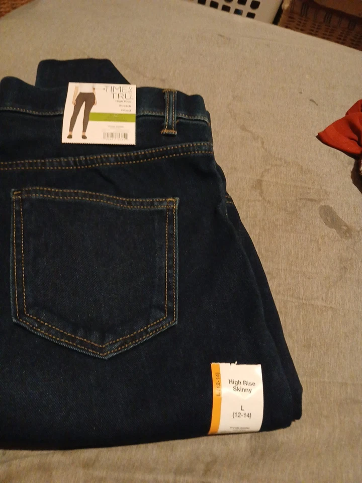 New Time and Tru Core Jegging Size L 12 14 Dark Denim Skinny - Image 4 of 4