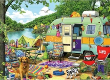 500 Pieces, Lakeside Camping Puzzle SEALED NEW Jigsaw