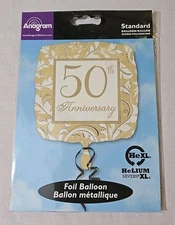 Anagram 50th Anniversary Mylar Balloon 17 inch/43cm
