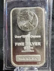 Walking Liberty Coin Design 1 oz. Silver .999 Fine Bar Ingot  Factory Sealed .