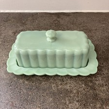 The Pioneer Woman Timeless Beauty Jadeite Green Covered Butter Dish Cottageware
