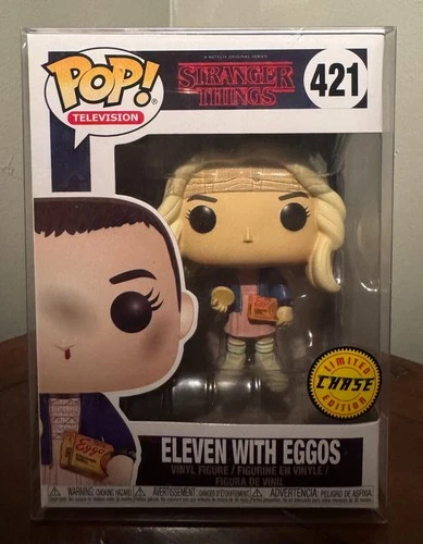 FUNKO POP! NETFLIX STRANGER THINGS #421 ELEVEN WITH EGGOS CHASE WITH PROTECTOR