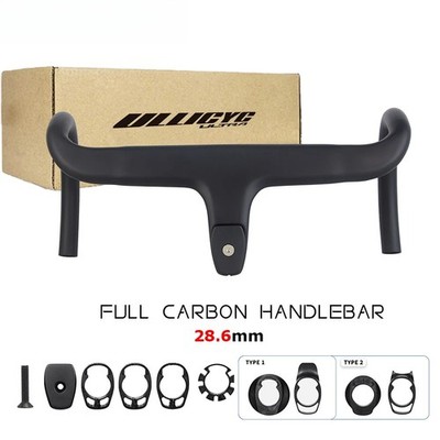  Road Bicycle Full Carbon Internal Cable Integrated Handlebar 28.6mm Diameter 