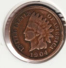 US Rare Old West 1904 Indian Head Penny Coin American Collection Shield Cent USA