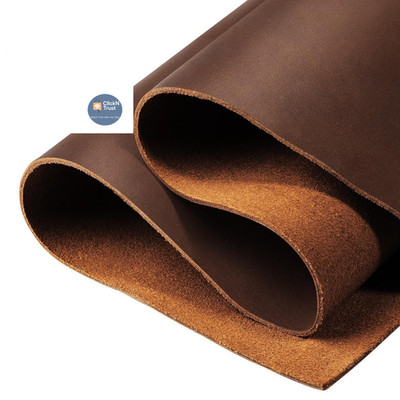Full Grain Leather Pieces for Working, Tooling 6''x12'', Dark Brown