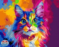Cat Paint by Numbers Kit for Kids Adults Paint by Number Kits on